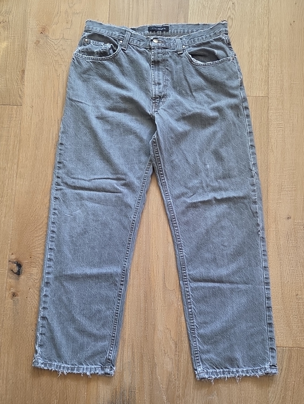 Relaxed Fit Men's Gray Jeans - Casual Washed Gray